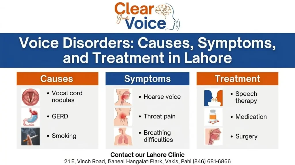 voice disorder treatment, Causes and Symptoms Image